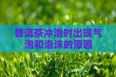 普洱茶冲泡时出现气泡和泡沫的原因