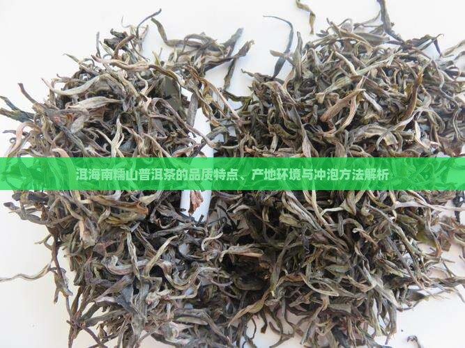 洱海南糯山普洱茶的品质特点、产地环境与冲泡方法解析