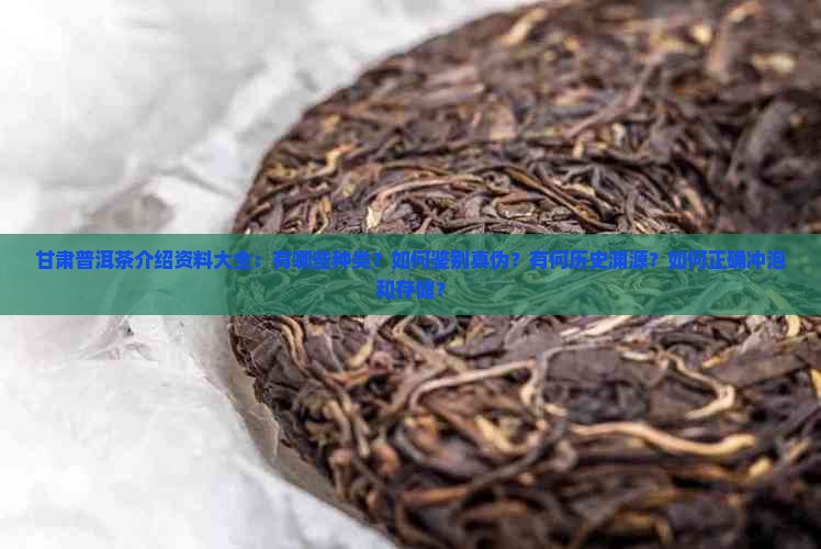 甘肃普洱茶介绍资料大全：有哪些种类？如何鉴别真伪？有何历史渊源？如何正确冲泡和存储？