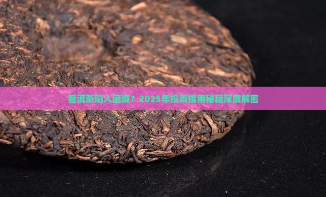 普洱茶所面临的困境有