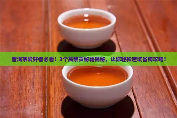 普洱茶发源于高黎贡