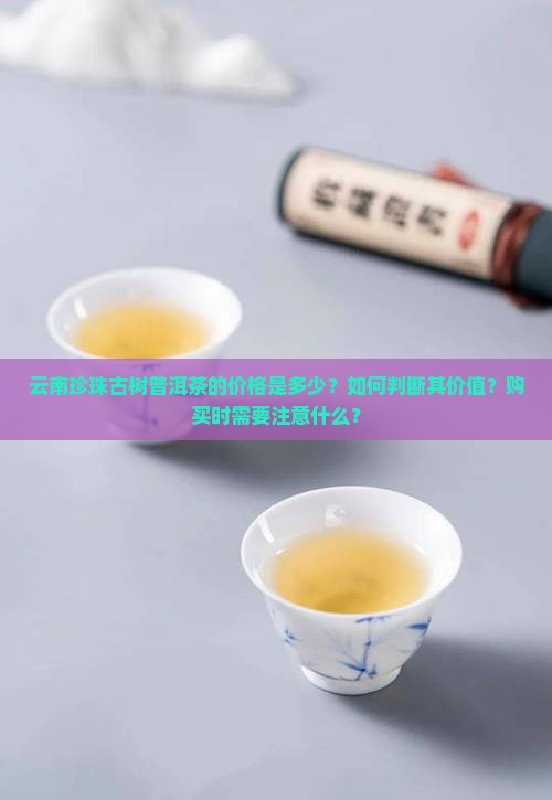 云南珍珠古树普洱茶的价格是多少？如何判断其价值？购买时需要注意什么？