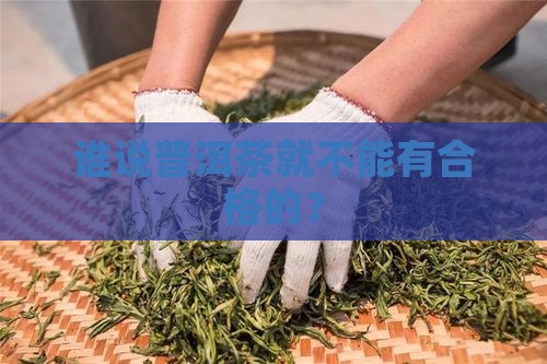 谁说普洱茶就不能有合格的？