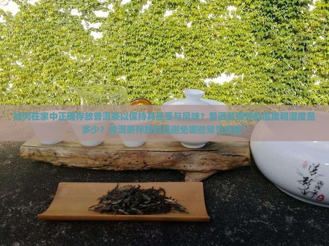 如何在家中正确存放普洱茶以保持其品质与风味？普洱茶保存的温度和湿度是多少？普洱茶存放时应避免哪些常见误区？