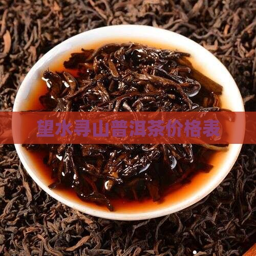 望水寻山普洱茶