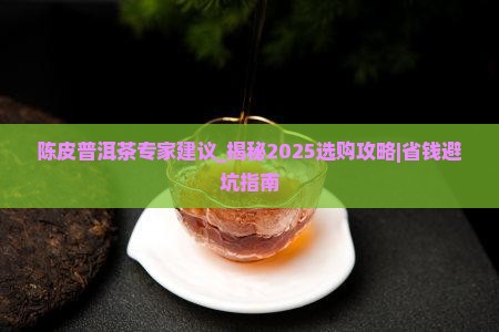 陈皮普洱茶专家建议