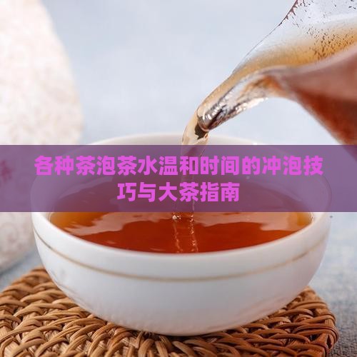 各种茶泡茶水温和时间