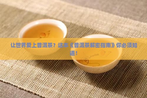 让世界认识地道的普洱茶
