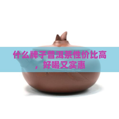 什么牌子普洱茶性价比高