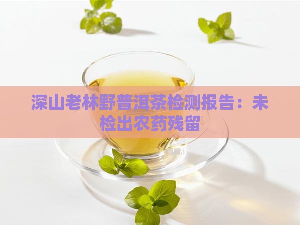 深山老林野普洱茶检测报告：未检出农药残留