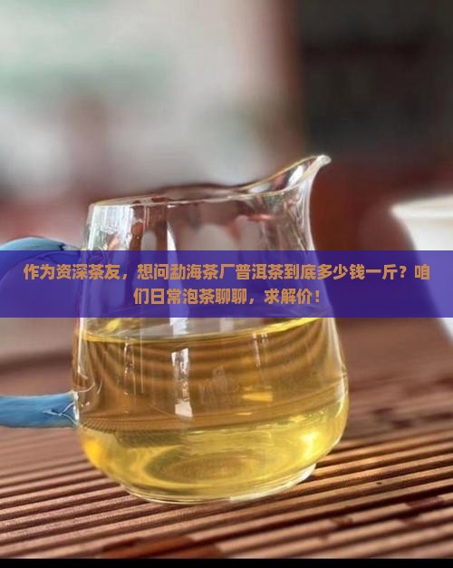 作为资深茶友，想问勐海茶厂普洱茶到底多少钱一斤？咱们日常泡茶聊聊，求解价！