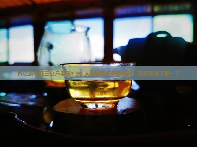普洱茶中茶三公斤黑砖？30+人群的熬夜养生神器，茶界顶流了解一下