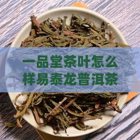 一品堂茶叶怎么样易泰龙普洱茶
