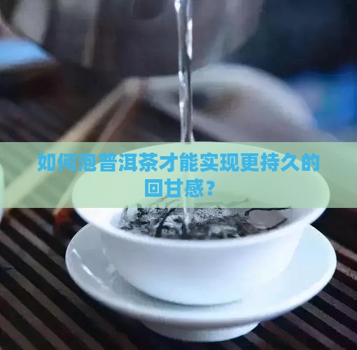 如何泡普洱茶才能实现更持久的回甘感？