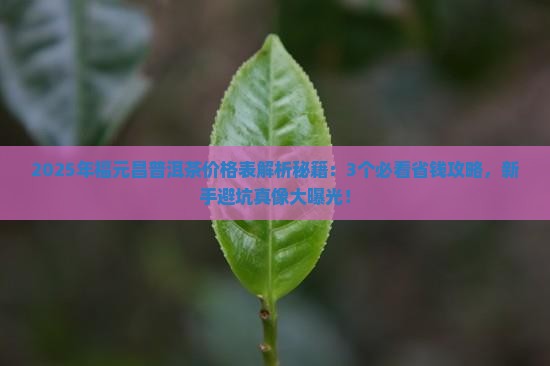 福元昌普洱茶价格表 福元昌普洱茶价格表