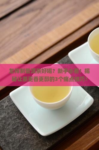 怎样制普洱茶好喝