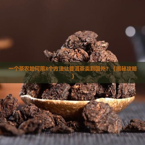 普洱茶如何打入国际市场