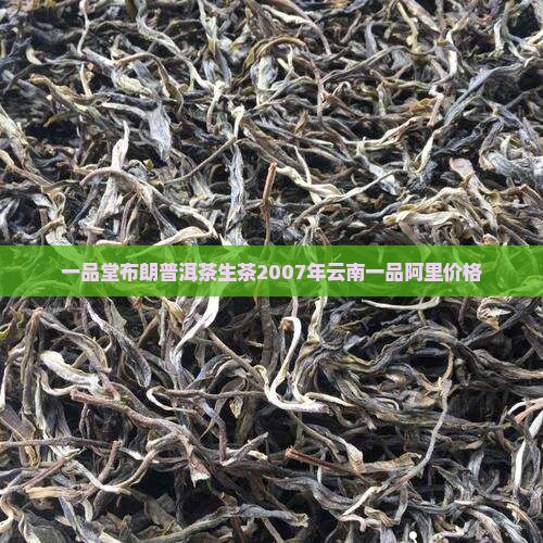 一品堂布朗王普洱茶2007年