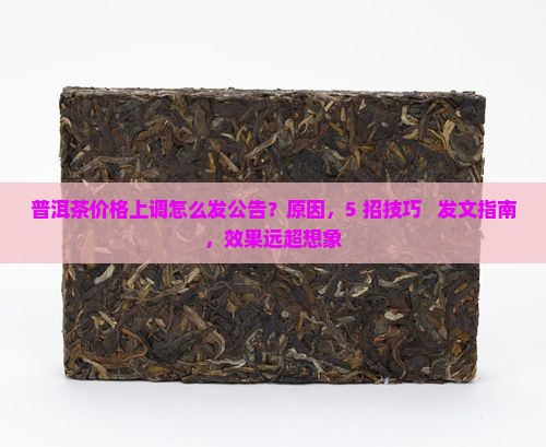 普洱茶价格上调怎么发公告