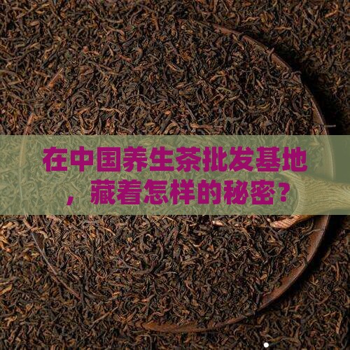 在中国养生茶批发基地，藏着怎样的秘密？