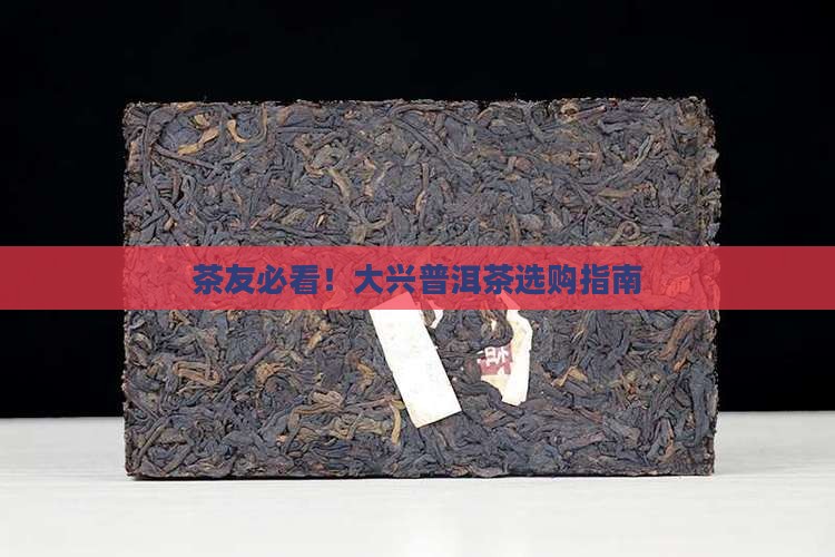 茶友必看！大兴普洱茶选购指南