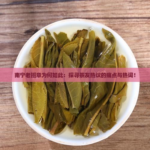 南宁老班章为何如此：探寻茶友热议的痛点与热词！