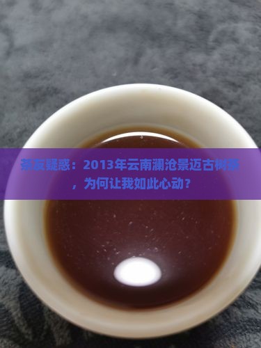 茶友疑惑：2013年云南澜沧景迈古树茶，为何让我如此心动？