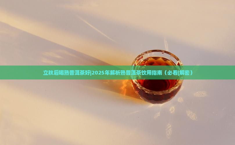立秋后喝熟普洱茶好