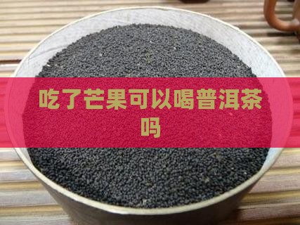吃了芒果能喝普洱茶吗
