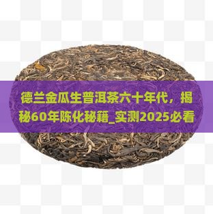 德兰金瓜生普洱茶六十年代
