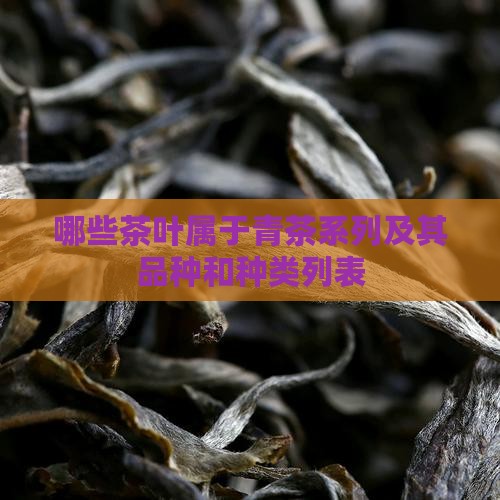 哪些茶叶属于青茶系列及其品种和种类列表