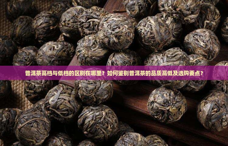 普洱茶高档与低档的区别在哪里？如何鉴别普洱茶的品质高低及选购要点？
