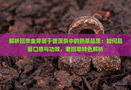 解析班章金芽属于普洱茶中的熟茶品质：如何品鉴口感与功效，老班章特色解析