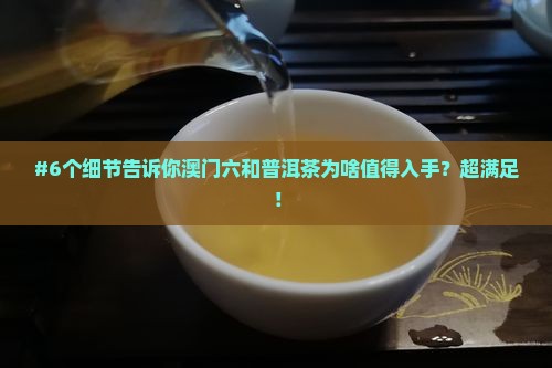 #6个细节告诉你澳门六和普洱茶为啥值得入手？超满足！