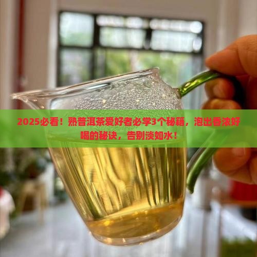 普洱茶熟茶怎样泡才好喝