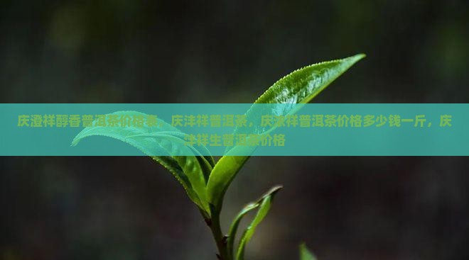 庆澄祥醇香普洱茶