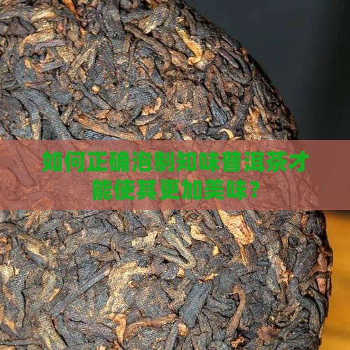 知味普洱茶怎么泡好喝