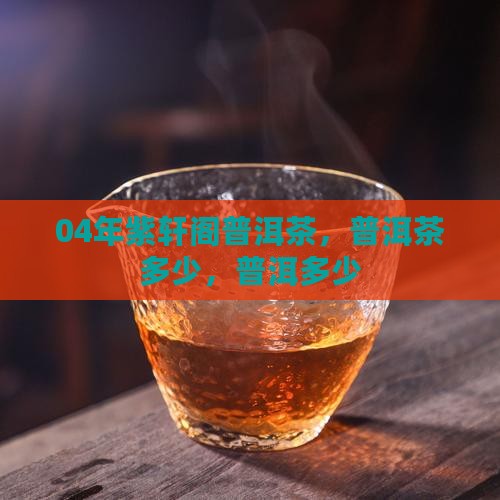 04年紫轩阁普洱茶