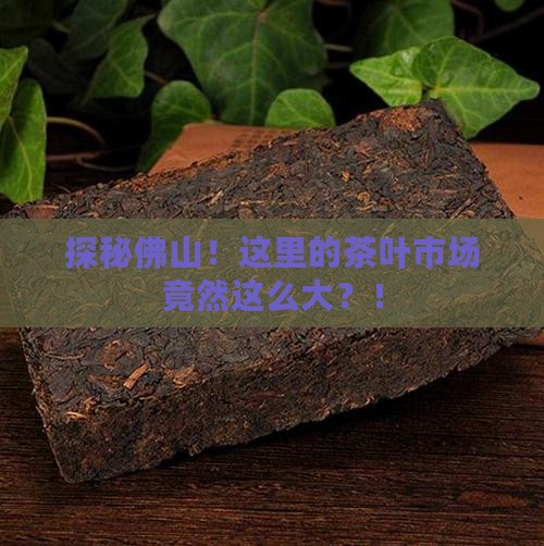 佛山最大的茶叶市场