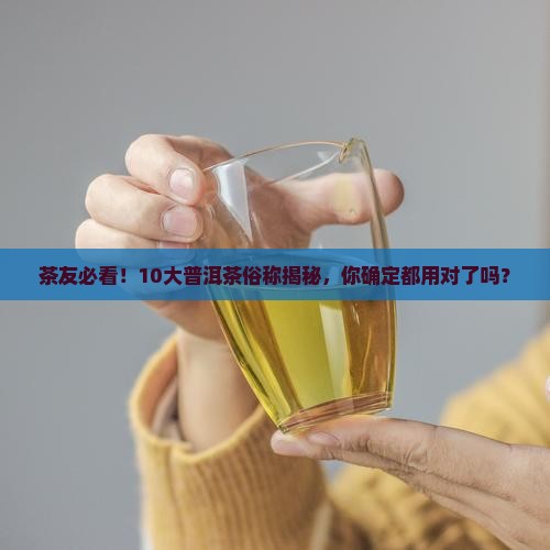 普洱茶名称标准大全