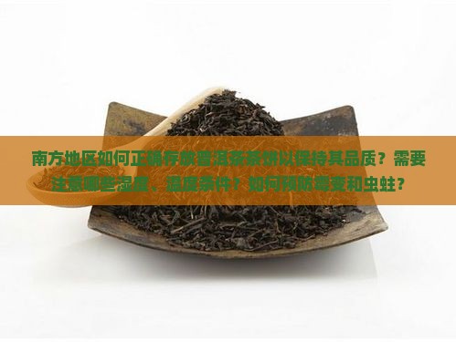 南方怎样存普洱茶的茶饼