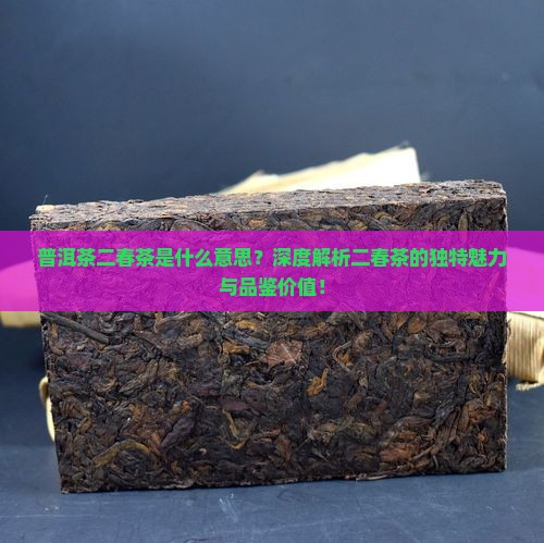 普洱茶二春茶是什么意思