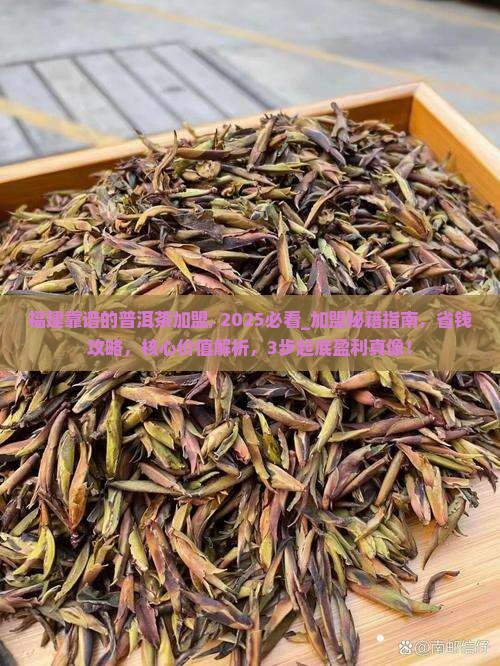 福建靠谱的普洱茶加盟