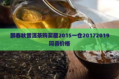 醉春秋普洱茶购买藏