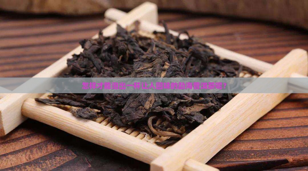 勐海普洱茶怎么样泡才好喝