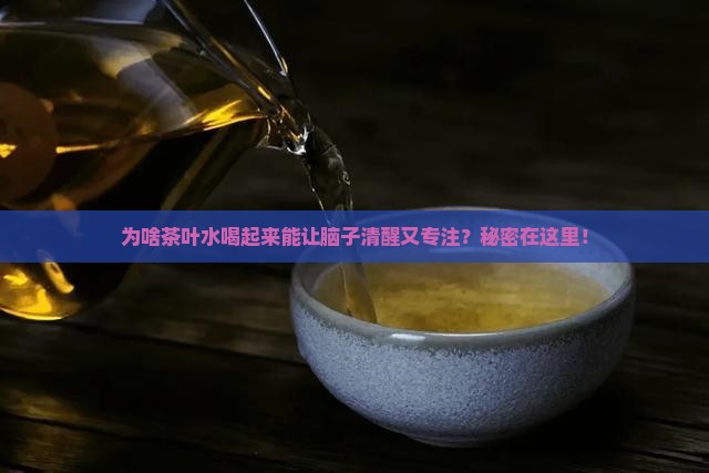 为什么茶叶水能提高专注力