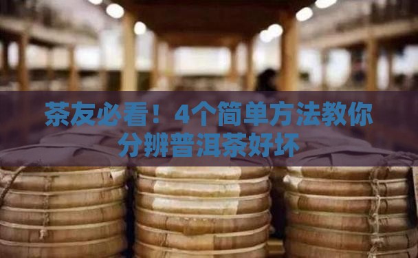 怎么区分普洱茶的好坏