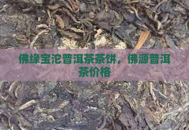 佛缘宝沱普洱茶