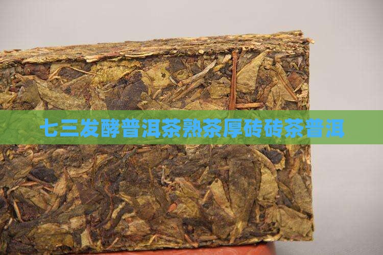 七三发酵普洱茶熟茶厚砖砖茶普洱