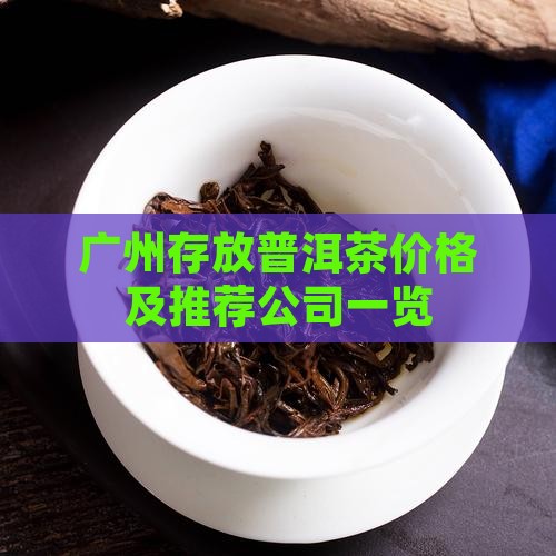 广州存放普洱茶